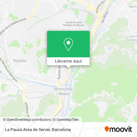 Mapa La Pausa Area de Servei