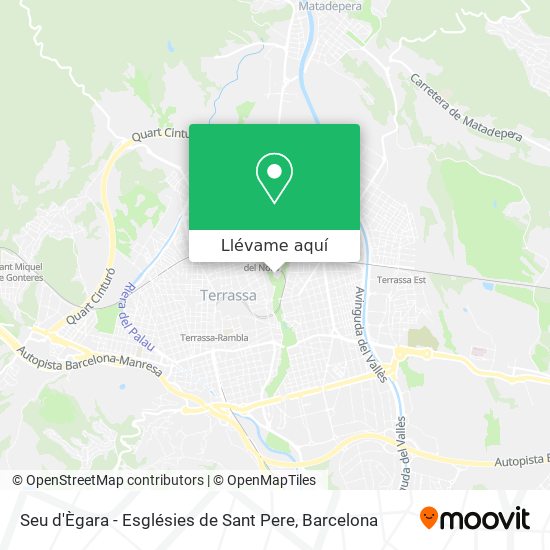 Mapa Seu d'Ègara - Esglésies de Sant Pere