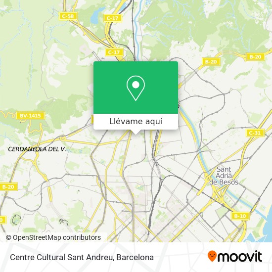 Mapa Centre Cultural Sant Andreu