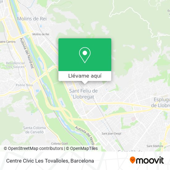 Mapa Centre Cívic Les Tovalloles
