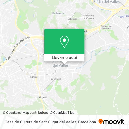 Mapa Casa de Cultura de Sant Cugat del Vallès