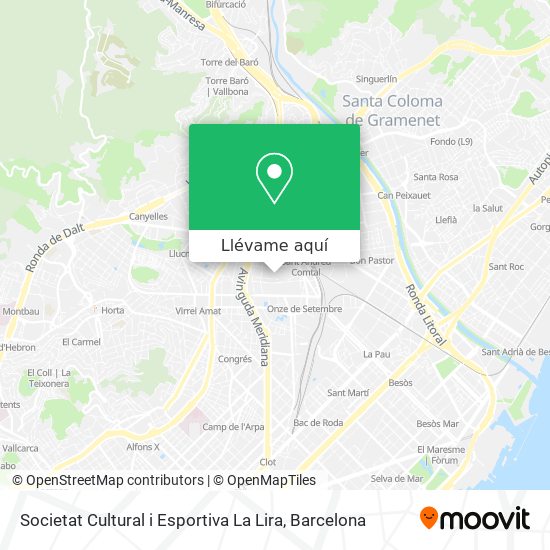 Mapa Societat Cultural i Esportiva La Lira