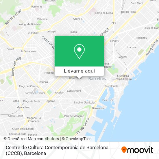 Mapa Centre de Cultura Contemporània de Barcelona (CCCB)