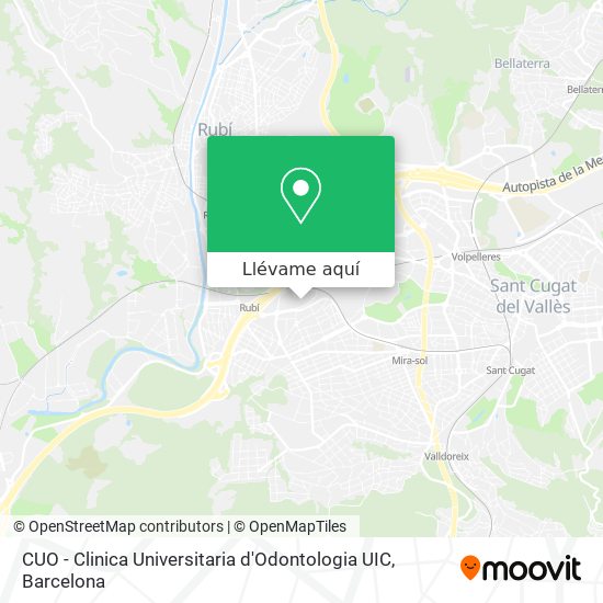 Mapa CUO - Clinica Universitaria d'Odontologia UIC