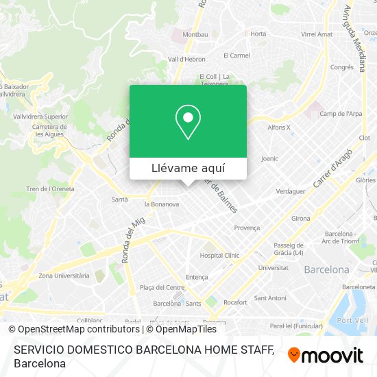 llegar a SERVICIO DOMESTICO BARCELONA HOME STAFF Barcelona Autobús, Tren o Metro?