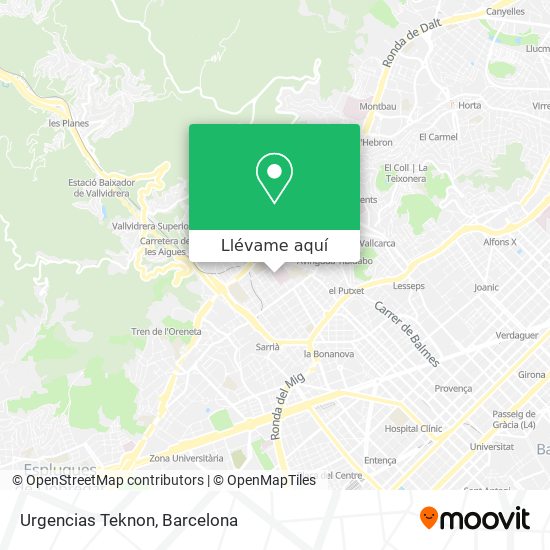 Mapa Urgencias Teknon