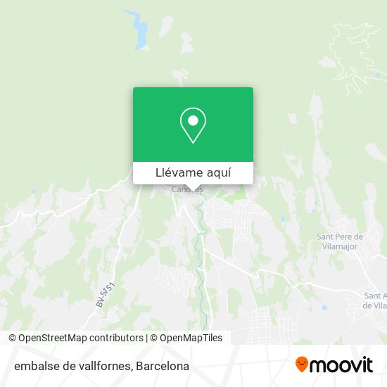 Mapa embalse de vallfornes
