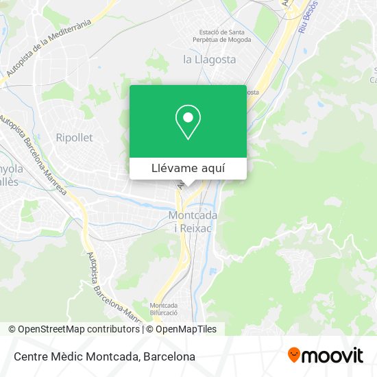 Mapa Centre Mèdic Montcada