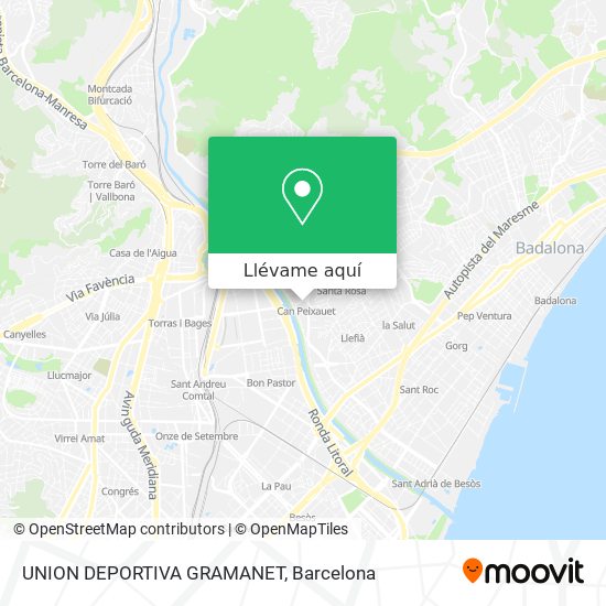 Mapa UNION DEPORTIVA  GRAMANET