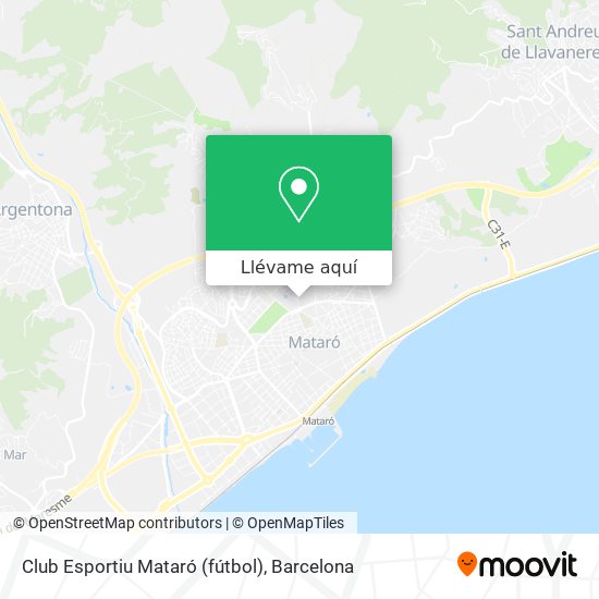 Mapa Club Esportiu Mataró (fútbol)