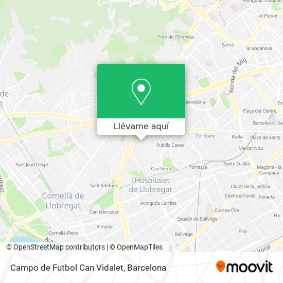 Mapa Campo de Futbol Can Vidalet