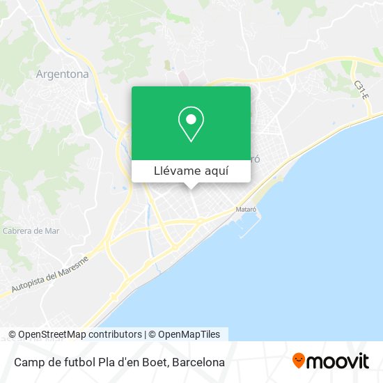 Mapa Camp de futbol Pla d'en Boet