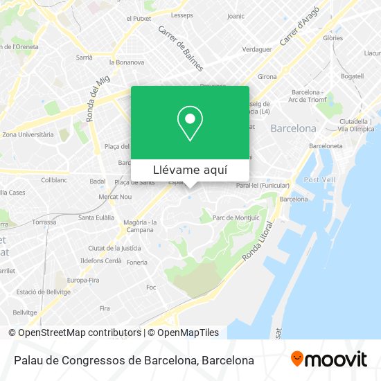 Mapa Palau de Congressos de Barcelona