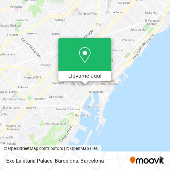 Mapa Exe Laietana Palace, Barcelona
