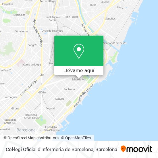 Mapa Col·legi Oficial d'Infermeria de Barcelona