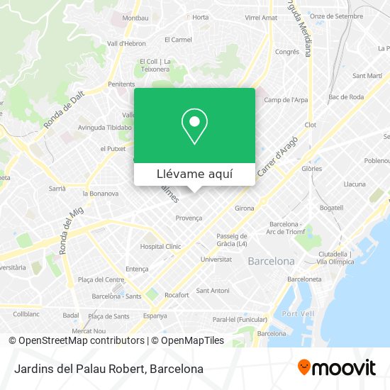 Mapa Jardins del Palau Robert