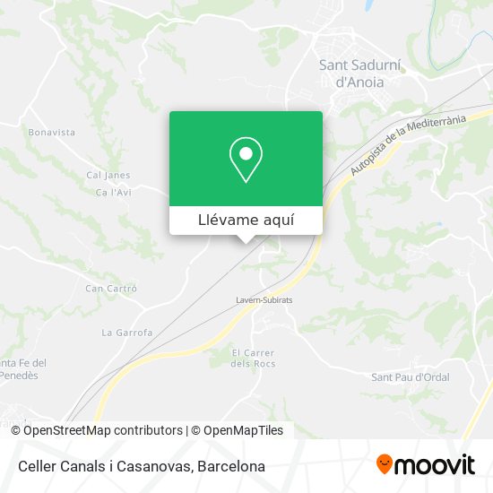 Mapa Celler Canals i Casanovas