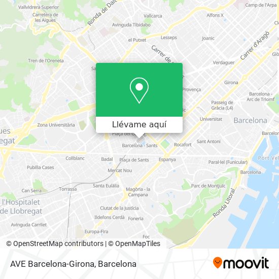 Mapa AVE Barcelona-Girona