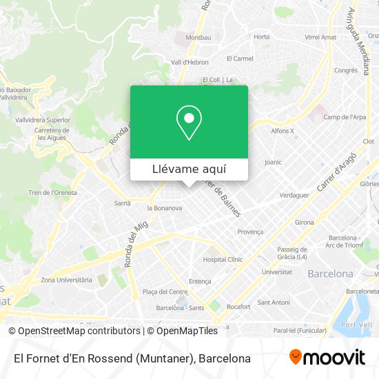 Mapa El Fornet d'En Rossend (Muntaner)