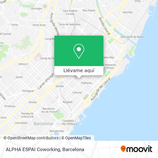 Mapa ALPHA ESPAI Coworking