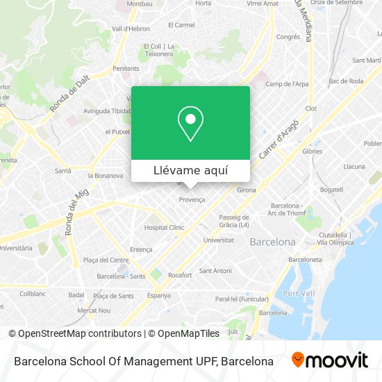 Mapa Barcelona School Of Management UPF