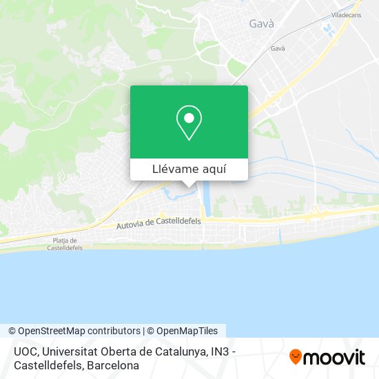 Mapa UOC, Universitat Oberta de Catalunya, IN3 - Castelldefels