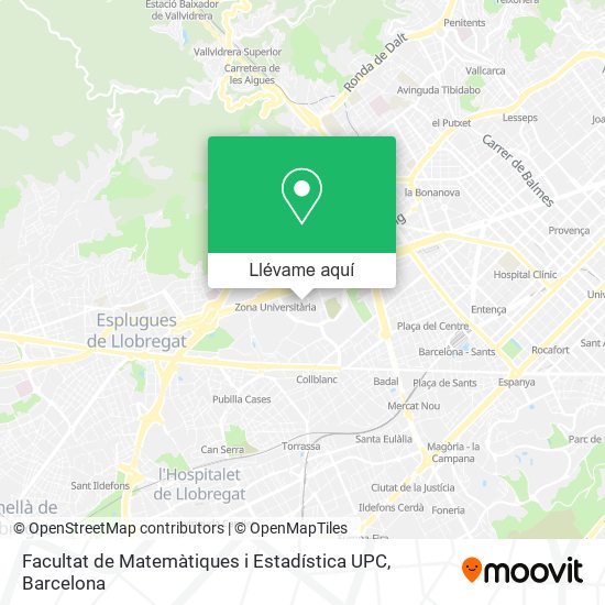 Mapa Facultat de Matemàtiques i Estadística UPC