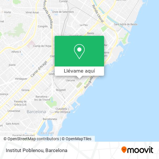 Mapa Institut Poblenou