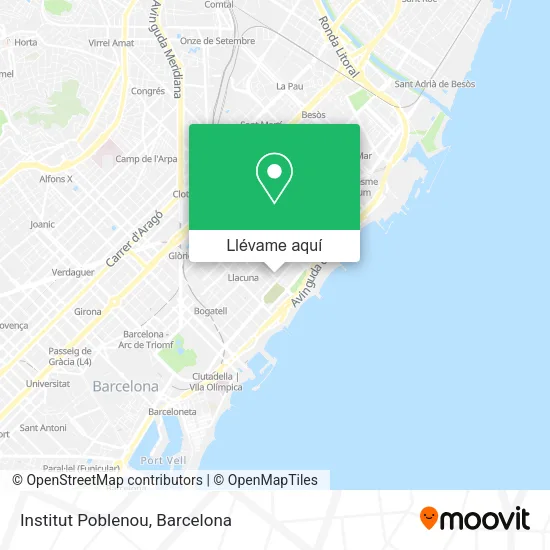 Mapa Institut Poblenou