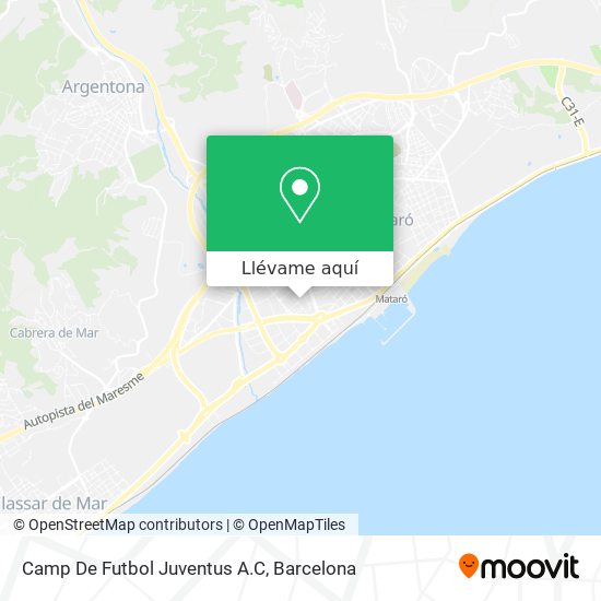Mapa Camp De Futbol Juventus A.C