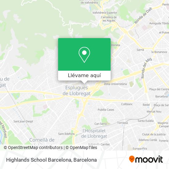 Mapa Highlands School Barcelona