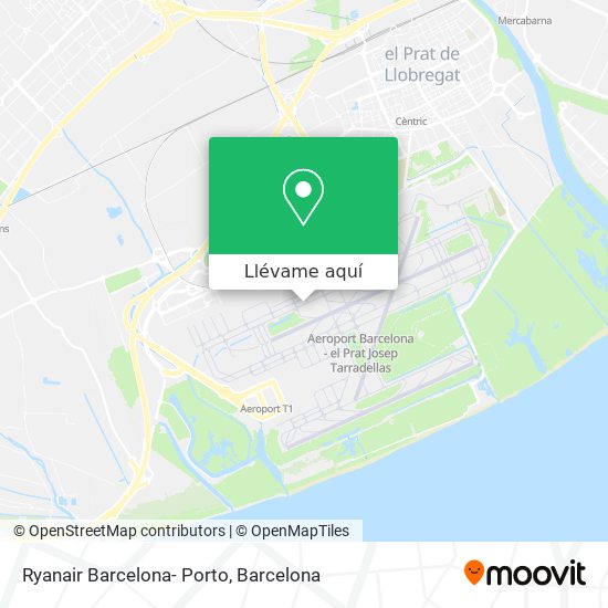 Mapa Ryanair Barcelona- Porto