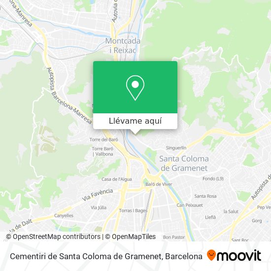 Mapa Cementiri de Santa Coloma de Gramenet