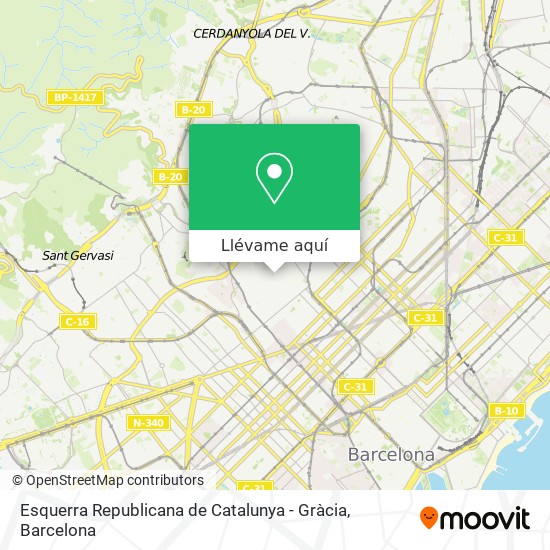 Mapa Esquerra Republicana de Catalunya - Gràcia