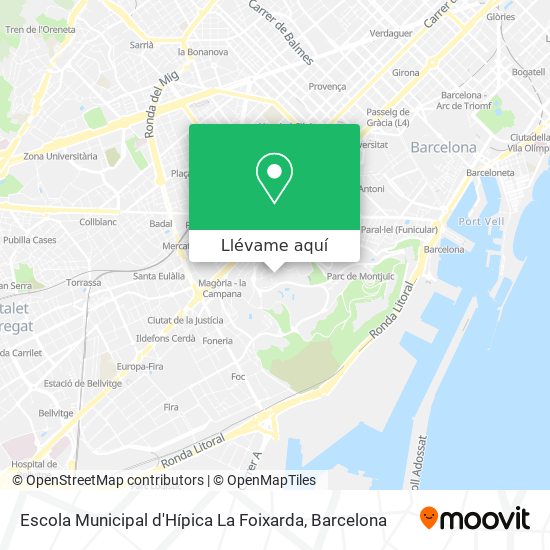 Mapa Escola Municipal d'Hípica La Foixarda