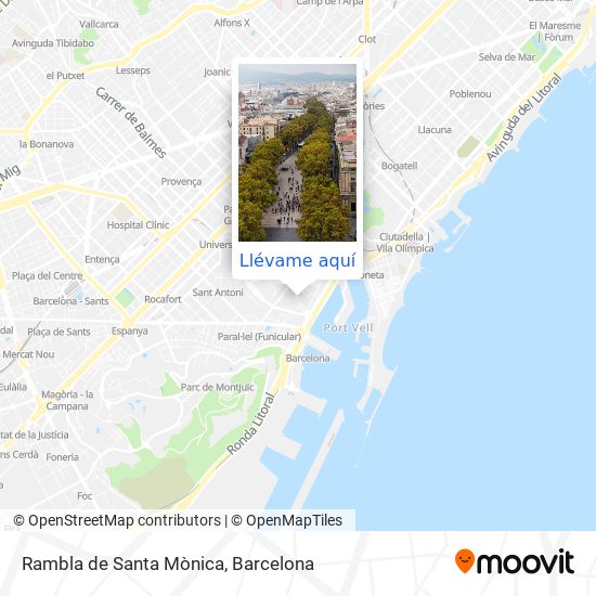 Mapa Rambla de Santa Mònica
