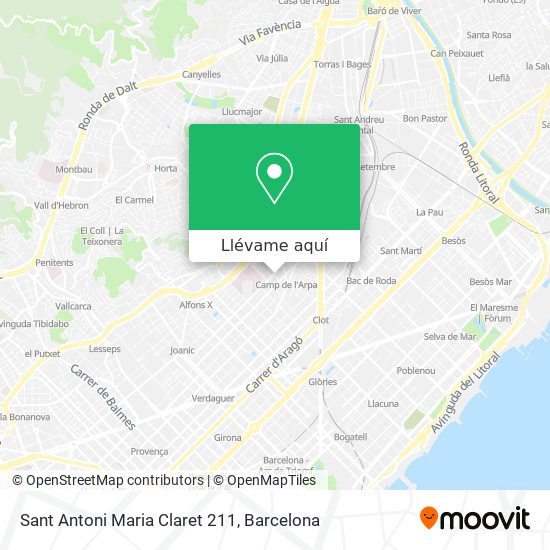 Mapa Sant Antoni Maria Claret 211