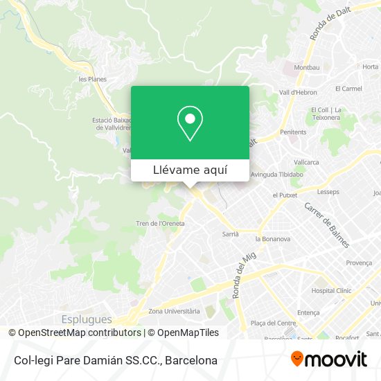 Mapa Col-legi Pare Damián SS.CC.