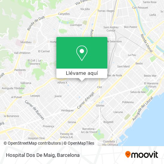 Mapa Hospital Dos De Maig