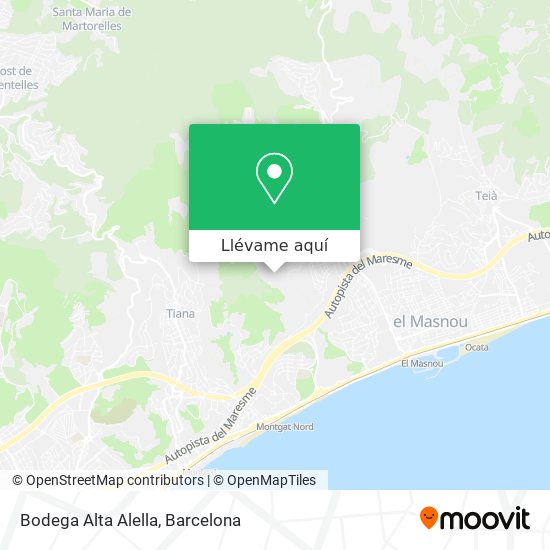 Mapa Bodega Alta Alella