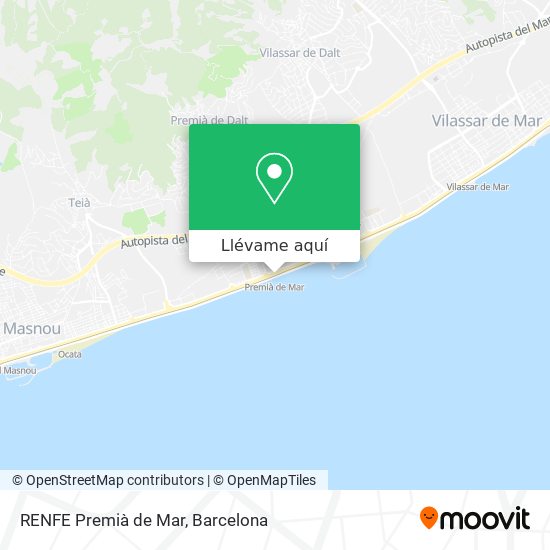 Mapa RENFE Premià de Mar