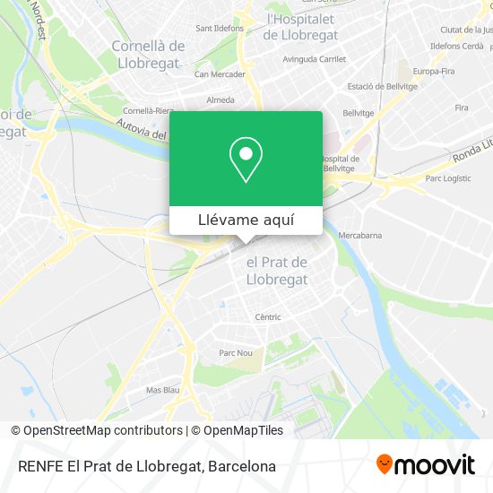 Mapa RENFE El Prat de Llobregat