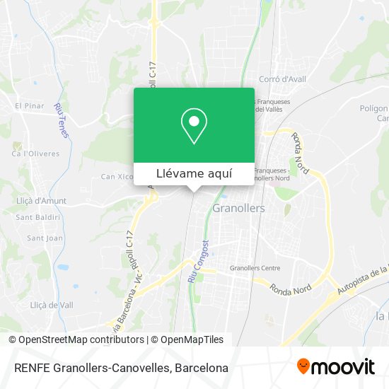 Mapa RENFE Granollers-Canovelles