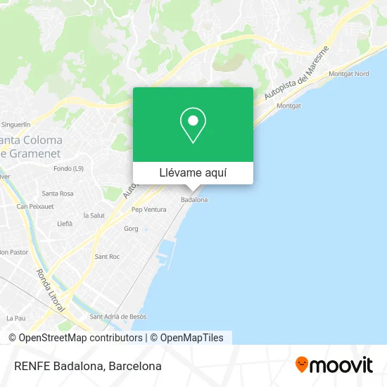 Mapa RENFE Badalona