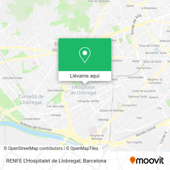 Mapa RENFE L'Hospitalet de Llobregat