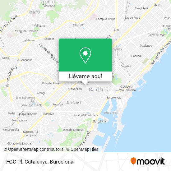 Mapa FGC Pl. Catalunya