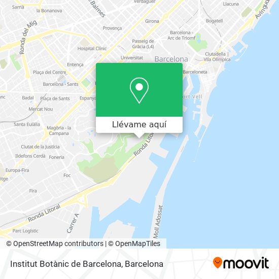 Mapa Institut Botànic de Barcelona