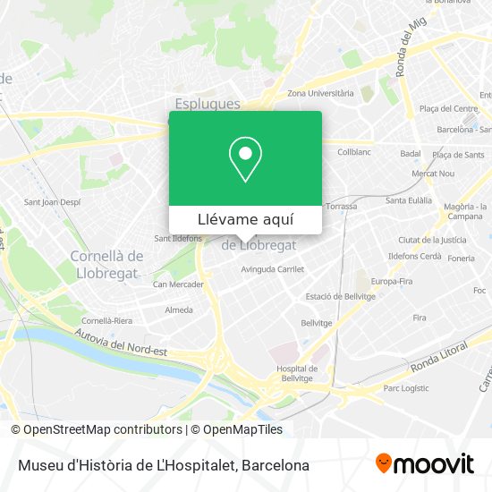 Mapa Museu d'Història de L'Hospitalet