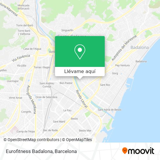 Mapa Eurofitness Badalona