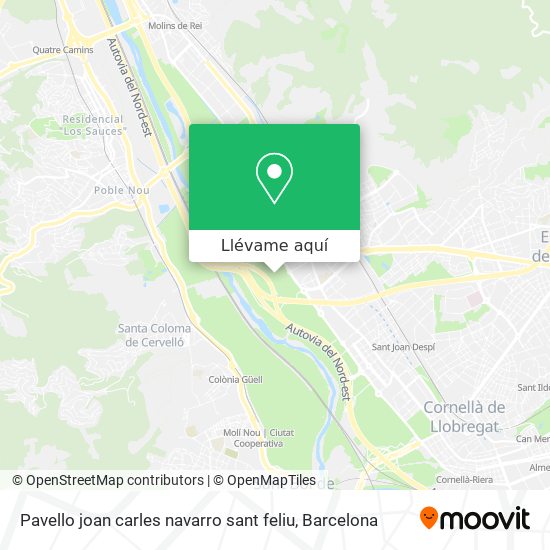 Mapa Pavello joan carles navarro  sant feliu